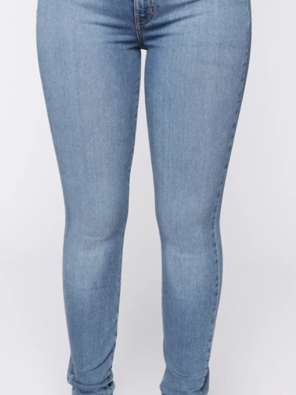Flex Game Strong Super High-Rise Skinny Light Blue Women's Jeans - Picture 2 of 7